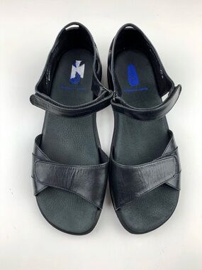 Wolky Pichu Sandals Black Leather Adjustable Straps Comfort Women's 41 US 10
